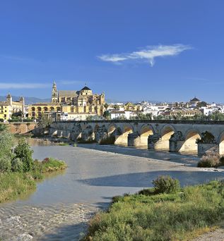 Cordoba Blick auf Fluß und Häuser