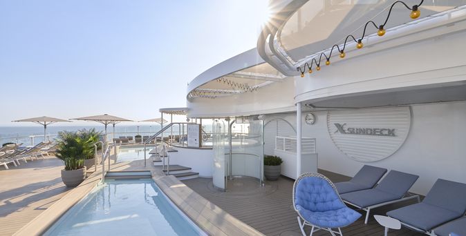 X-Sundeck auf der Mein Schiff Flow