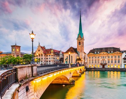 Zürich, Blick auf Kirch