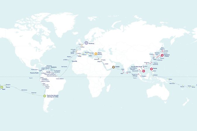 Karte Weltreise Vasco da Gama