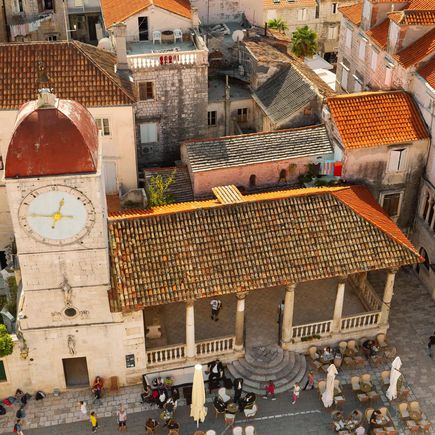 Camping Dalmatien Urlaub Alter Marktplatz von Trogir