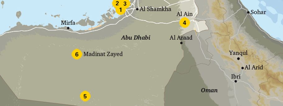 Karte Abu Dhabi