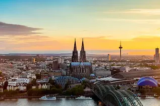 Köln Rhein Sonnenuntergang