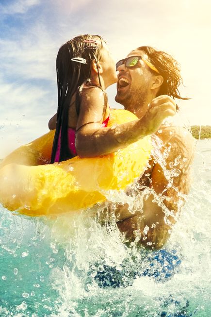Tuerkei Familie im Wasser