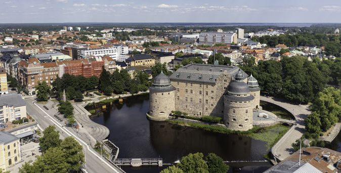 Blick auf das Schloss Örebro