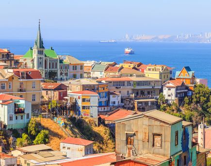 Panorama Blick über Valparaiso