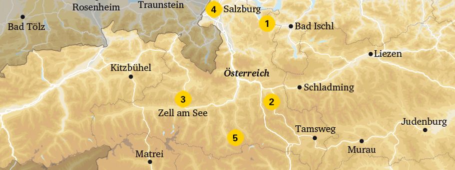 Karte Salzburger Land