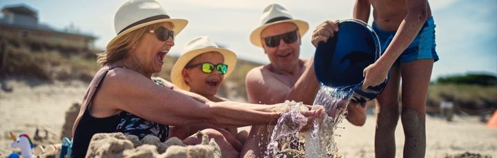 Familie am Strand