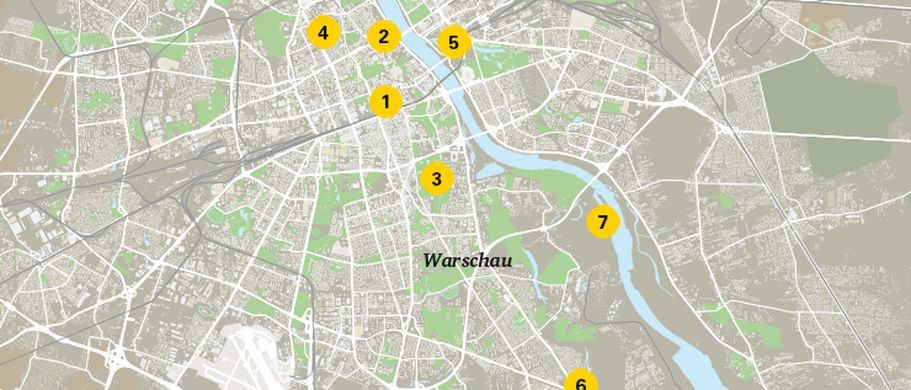 Karte von Warschau