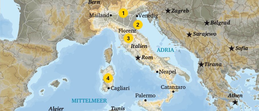 Karte Camping Italien