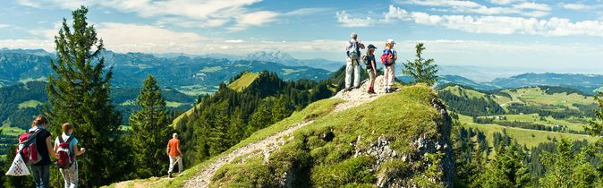 Wandergruppe in den bergen