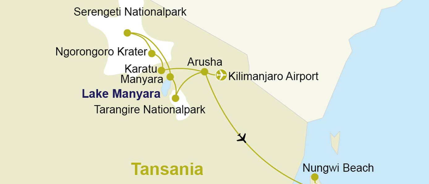 Route Tansania Sansibar