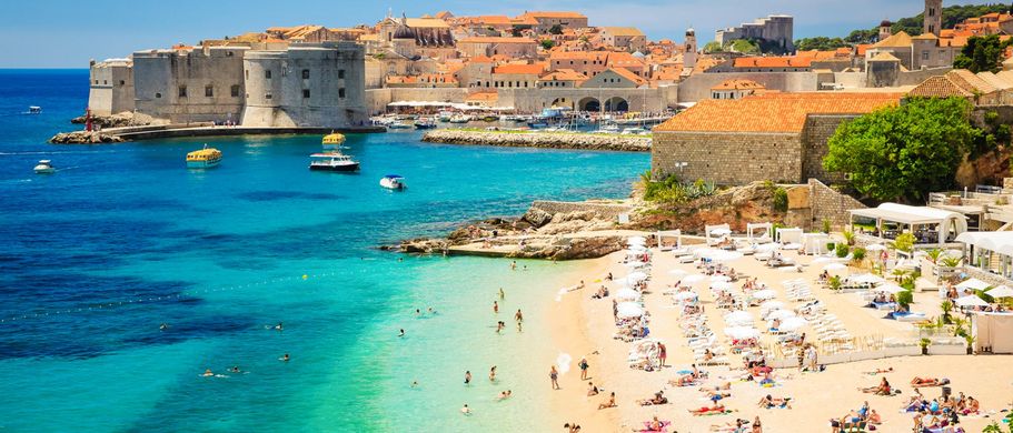 Kroatien Städte Urlaub Strand von Dubrovnik