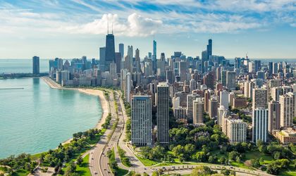 Skyline Panorama Chicago Innenstadt Seeufer