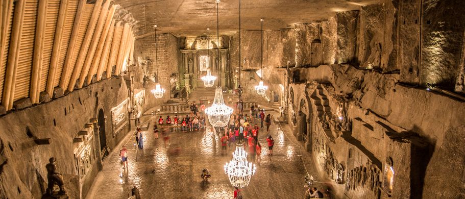Im Inneren der Salzmine Wieliczka