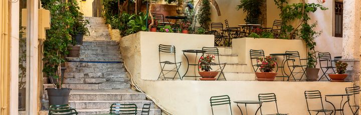 Blick in eine Altstadtgasse von Korfu