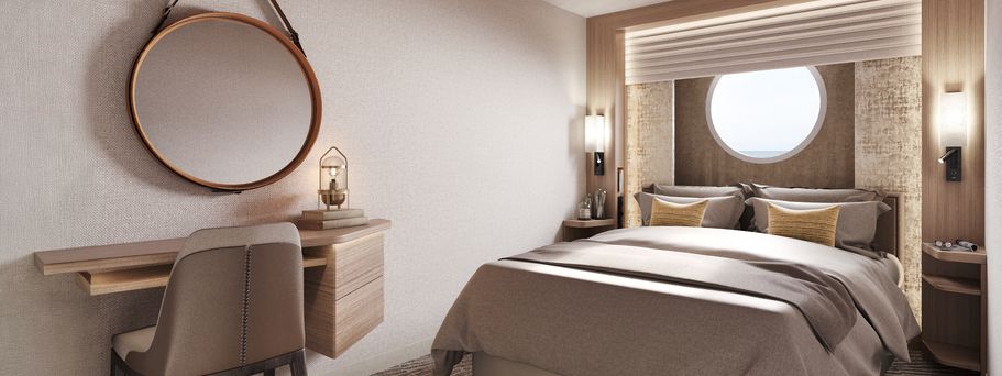 Modelbild Kabine der MS Midnatsol nach dem Umbau April 2026 