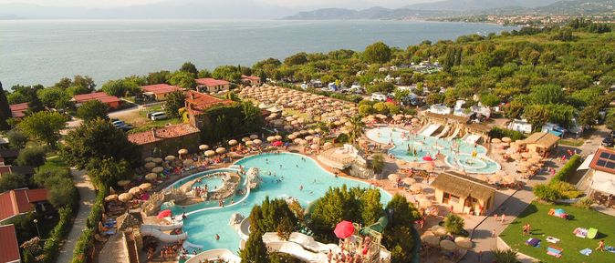Camping Italien Gardasee Wasserpark des Campingplatzes Piani di Clodia