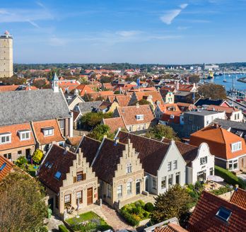 Häuserreihe in Terschelling Noederlande
