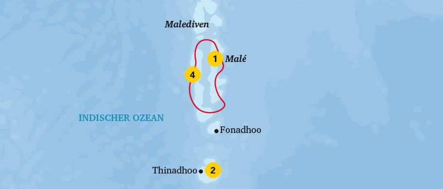 Karte Malediven