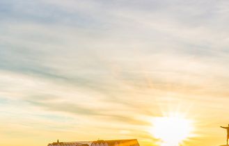 Leuchtturm Peggys Cove im Sonnenuntergang