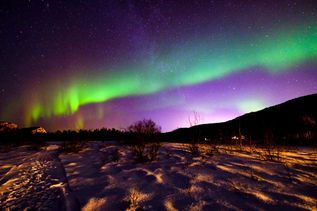 Polarlichter in der Region Alta in Nordnorwegen