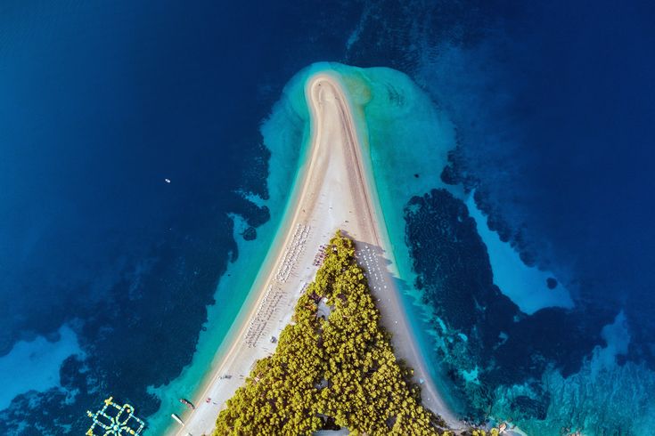 Ein Taucher unter Wasser mit Fischen.