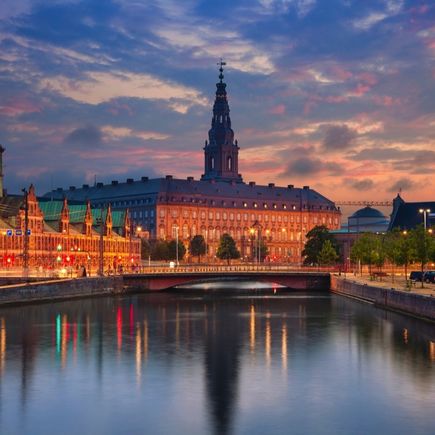 Dänemark Kopenhagen Sonnenuntergang