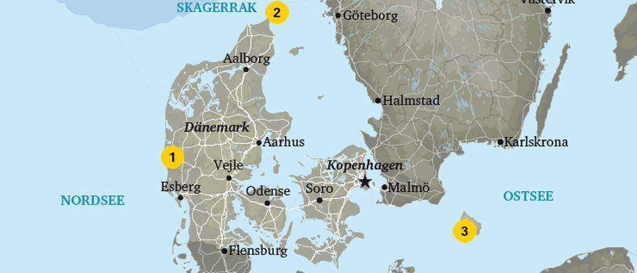 Karte Dänemark