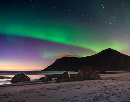 Nordlichter am Himmel
