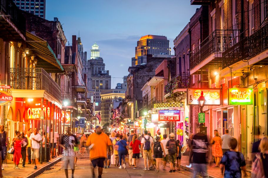 USA Südstaaten Rundreise New Orleans Blick ins French Quarter