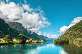 Ein Fjord in Norwegen