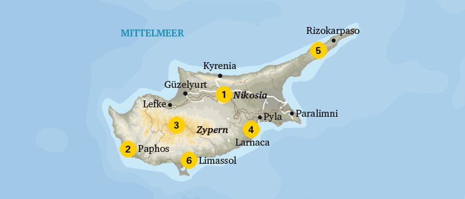 Zypern Karte