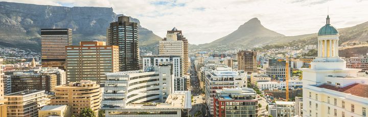 Blick über Downtown von Südafrika