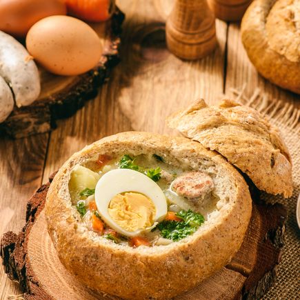 Suppe im Brot