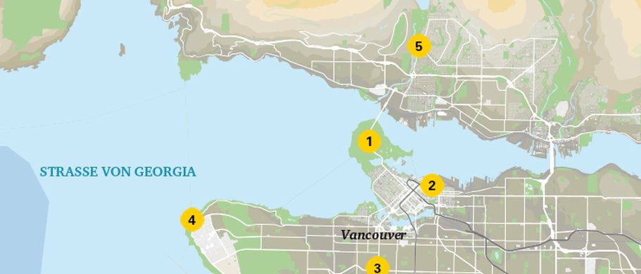 Karte Kanada Vancouver