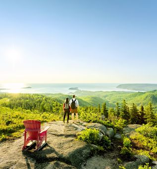 Paar am Cape Breton Highlands National Park