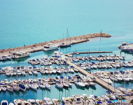Blick auf den HAfen von Tunis