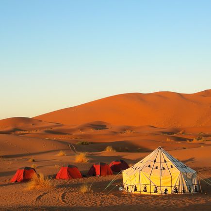Wüste Beduinenzelten