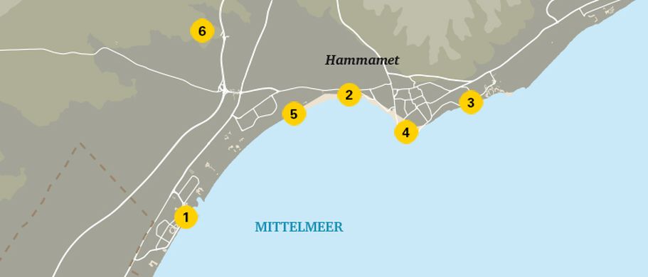 Karte Hammamet