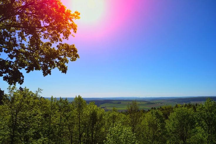 Sonne über der Rhön