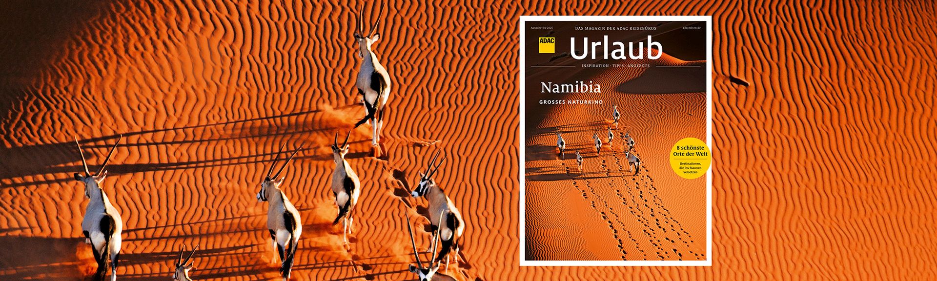 Magazin Urlaub Cover Wüste Namíbia