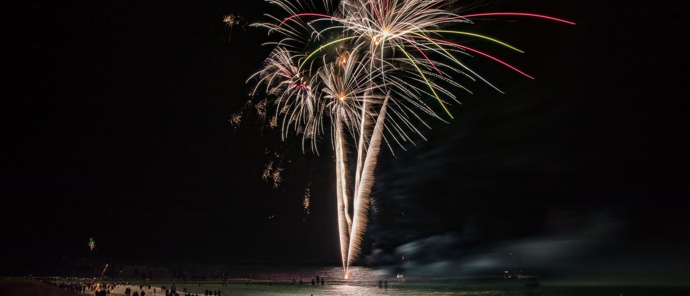  ostsee, silvester, meer, feuerwerk