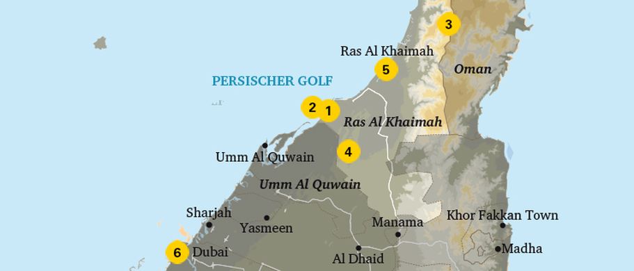 Karte Ras Al Khaimah