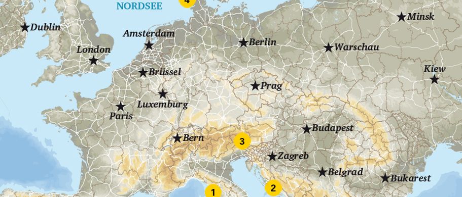 Karte Urlaub mit Hund
