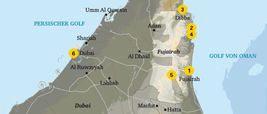 Karte Fujairah