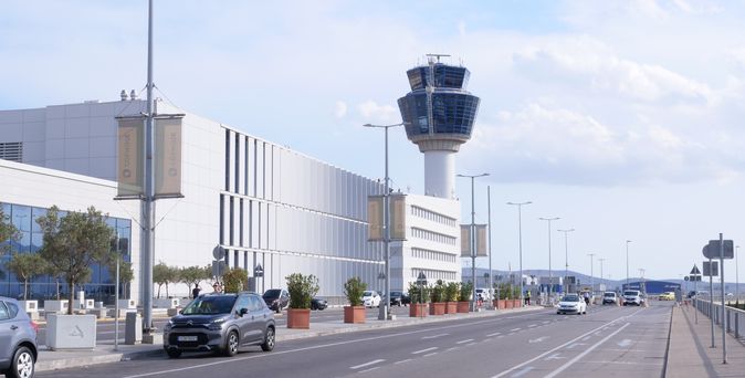 Ein Blick auf den Athener Flughafen. 