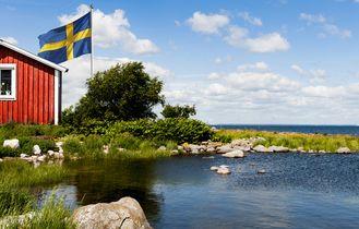 Urlaub in Schweden Flagge