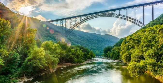 New River Gorge Bridge im National Park in West Virginia