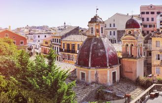 Blick auf die Altstadt von Korfu